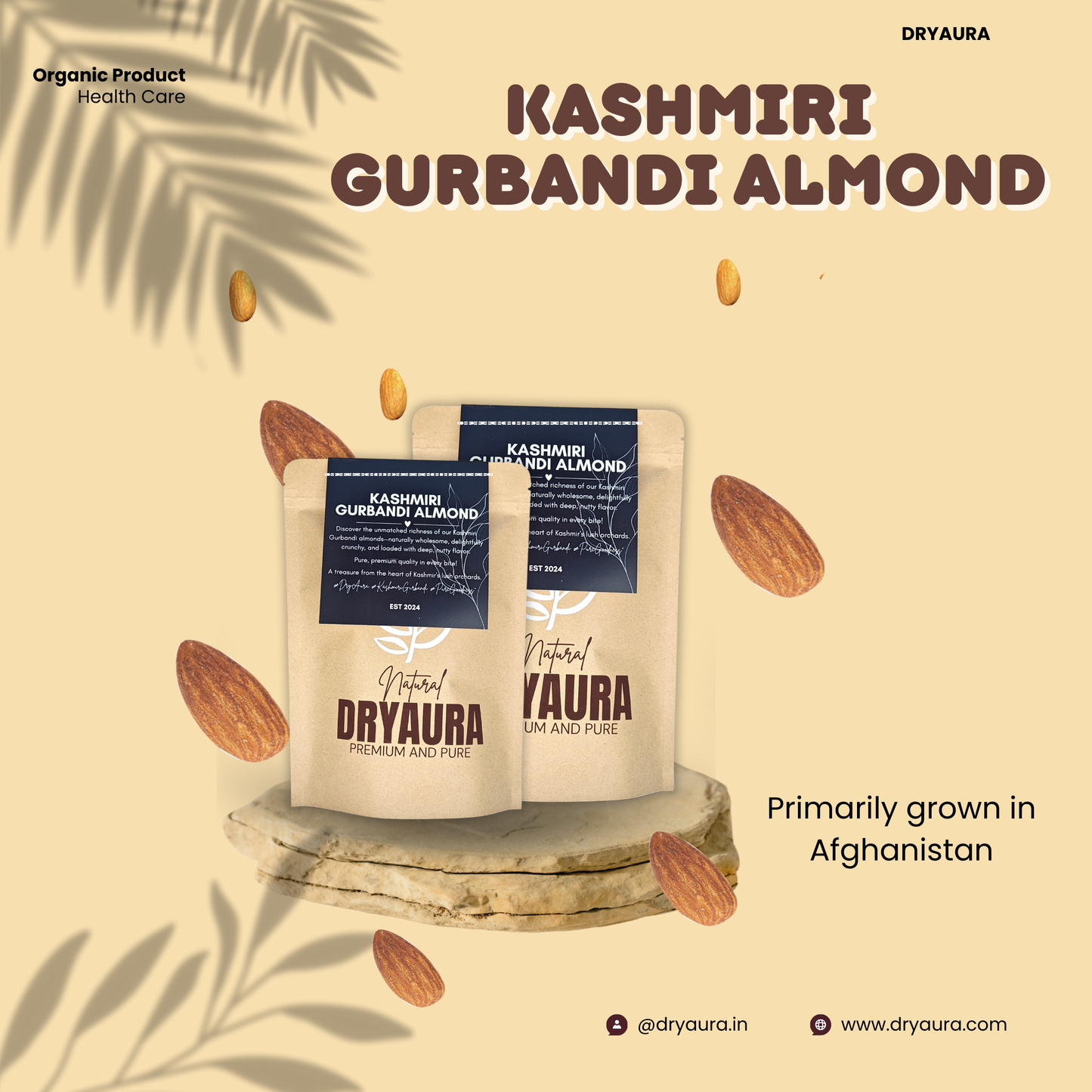 Kashmiri Giri Gurbandi – Premium, Nutrient-Dense Almond Kernels | 100% Natural, Nutrient-Packed Superfood